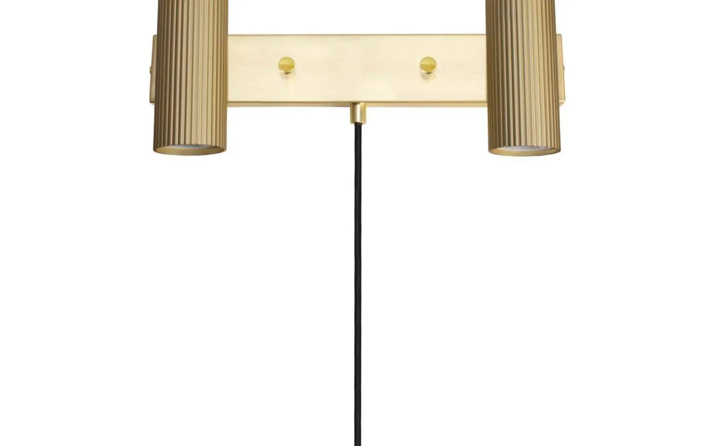 Hubble Vägglampa 2L 35cm Borstad Mässing