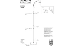 Aneta Hugin Golvlampa 135cm Vit* Golvläslampor