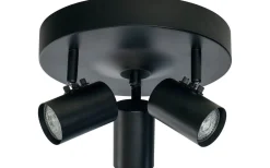 Runda Takspotlights|Takspot Med 3 Lampor<Aneta Hugin Takspotlight 25cm Svart