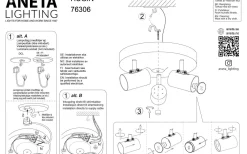 Hugin Takspotlight 25cm Vit