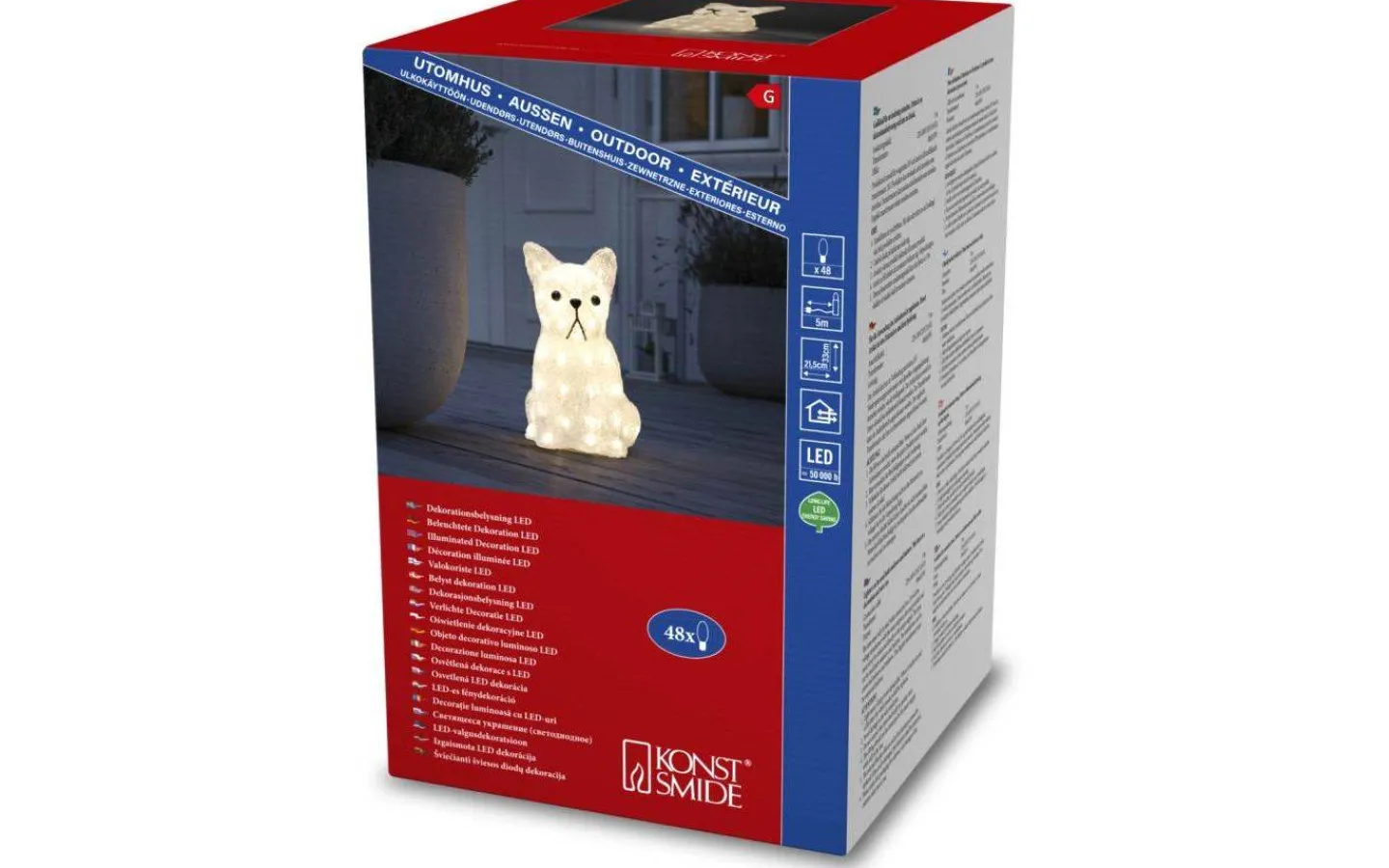 Julpynt Utomhus<Konstsmide Hund Utomhusdekoration 33cm IP44