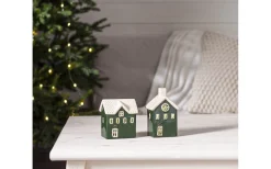Batteri Julpynt Inomhus|Inomhusdekorationer Batteri<Star Trading Husby Bordsdekoration 2-pack Grön