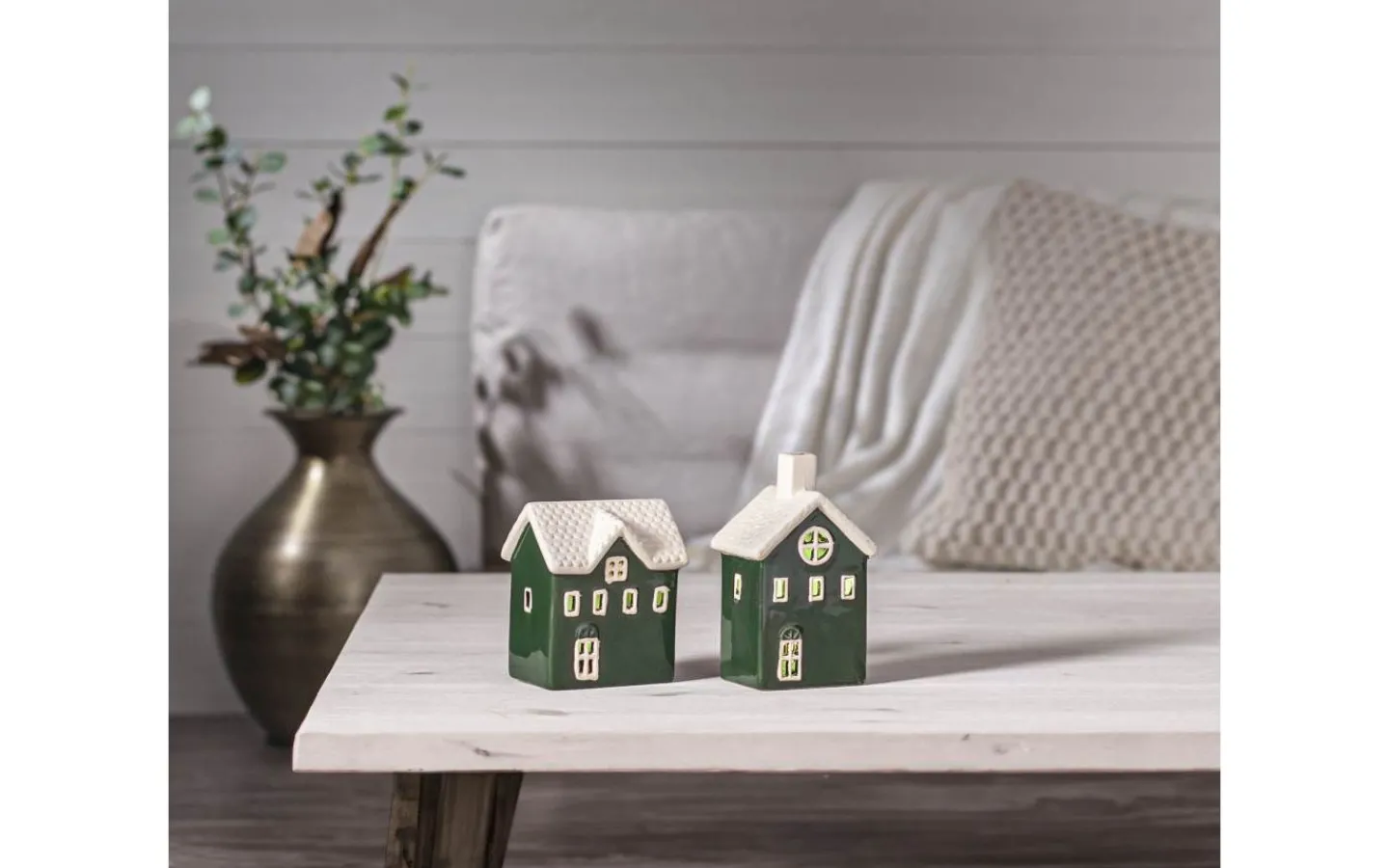 Batteri Julpynt Inomhus|Inomhusdekorationer Batteri<Star Trading Husby Bordsdekoration 2-pack Grön