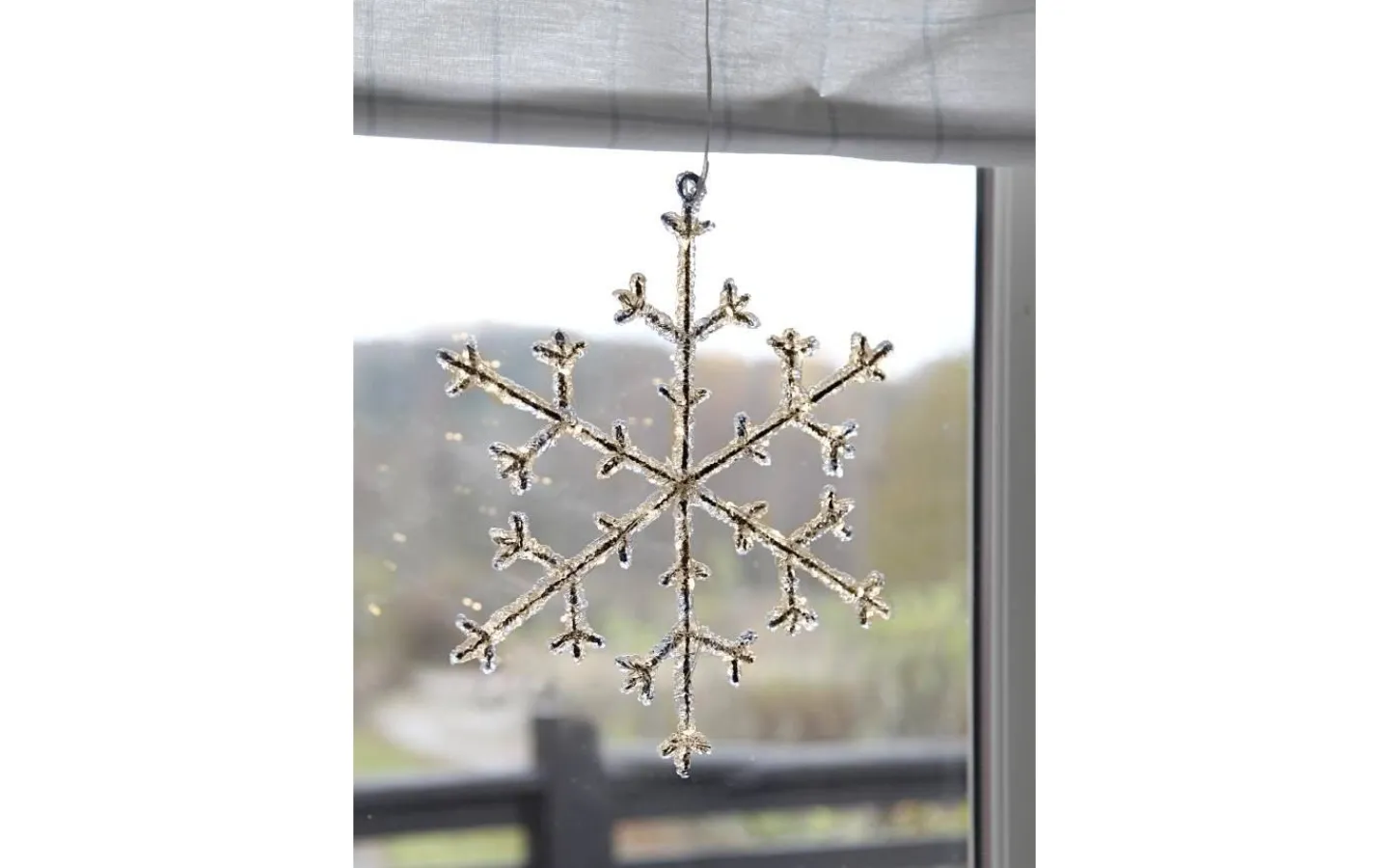 Star Trading Icy Hängande Dekoration Snöflinga 28cm* Batteri Julpynt Inomhus|Julpynt Inomhus