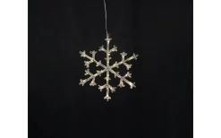 Star Trading Icy Hängande Dekoration Snöflinga 28cm* Batteri Julpynt Inomhus|Julpynt Inomhus