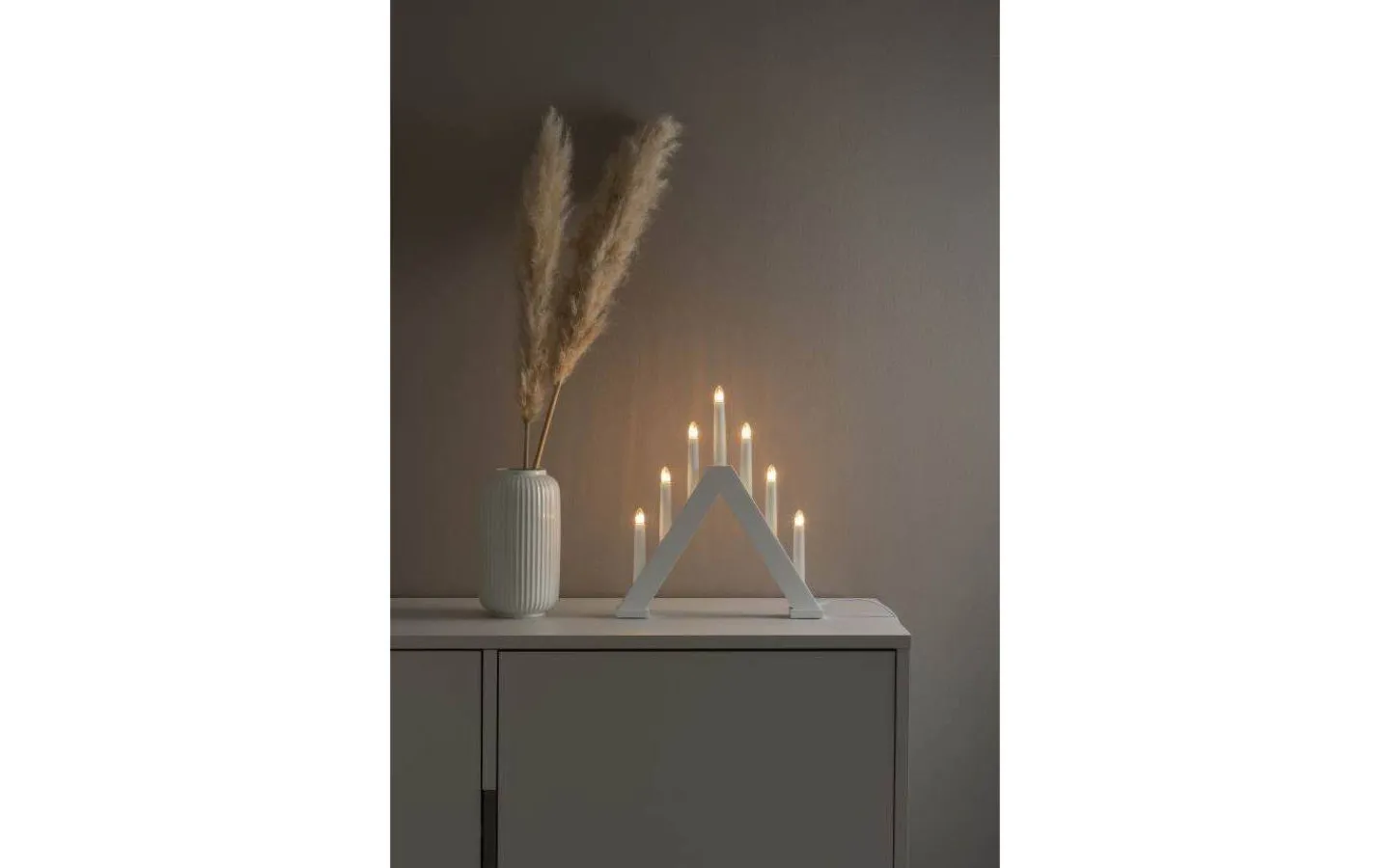 Konstsmide Ida Adventsljusstake 7L Vit 34cm* Visa Alla Adventsljusstakar|Adventsljusstakar 31-60 Cm