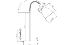 Aneta Idre Skrivbordslampa 52cm Vit* Skrivbordslampor