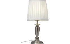 Cottex Ines Bordslampa 34cm Krom/Vit* Sovrum|Bordslampor