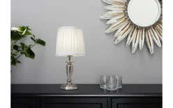 Cottex Ines Bordslampa 34cm Krom/Vit* Sovrum|Bordslampor