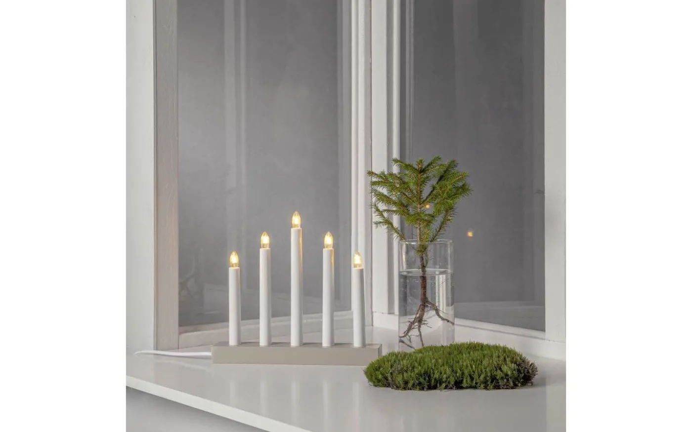 Inez Adventsljusstake 24cm Beige