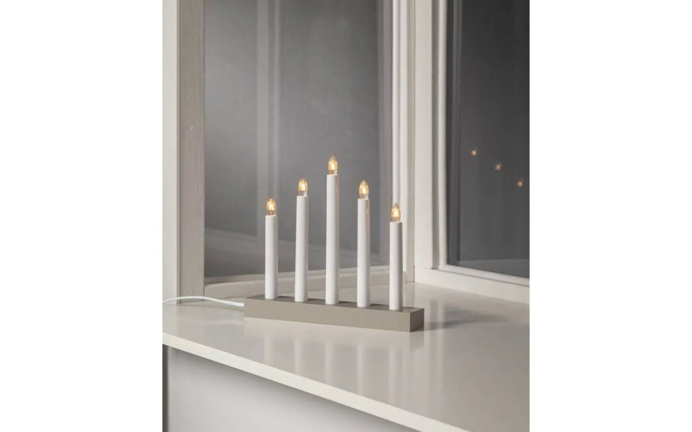 Inez Adventsljusstake 24cm Beige