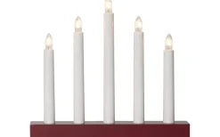 Inez Adventsljusstake 24cm Röd