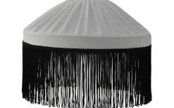 Takskärmar<Hallbergs Ingela Takskärm Ø40cm Vit med Svart Frans