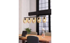 Kök & Matplats|Avlånga Taklampor<Eglo Ipsden Taklampa 101cm 5L Svart