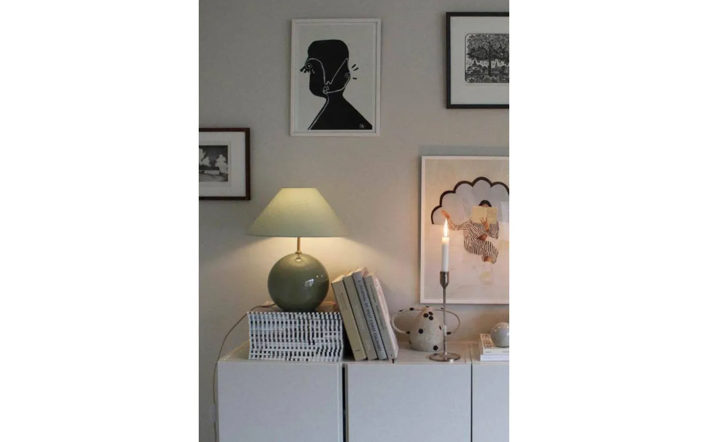 Iris Bordslampa 39cm Grön