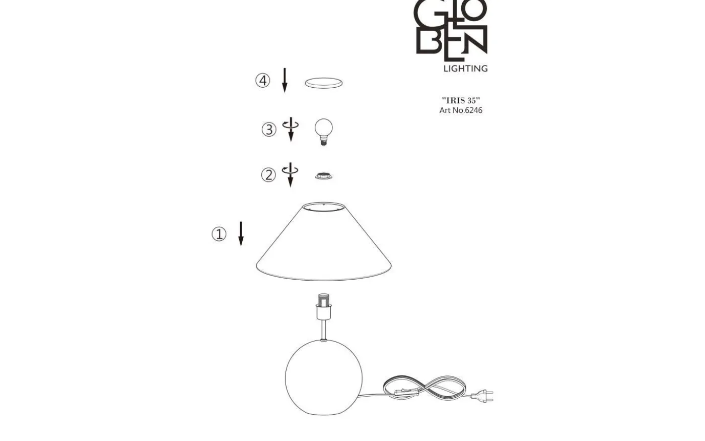Iris Bordslampa 39cm Grön