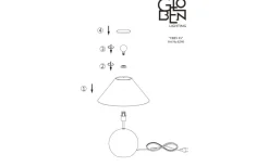 Bordslampor<Globen Lighting Iris Bordslampa 39cm Mocha