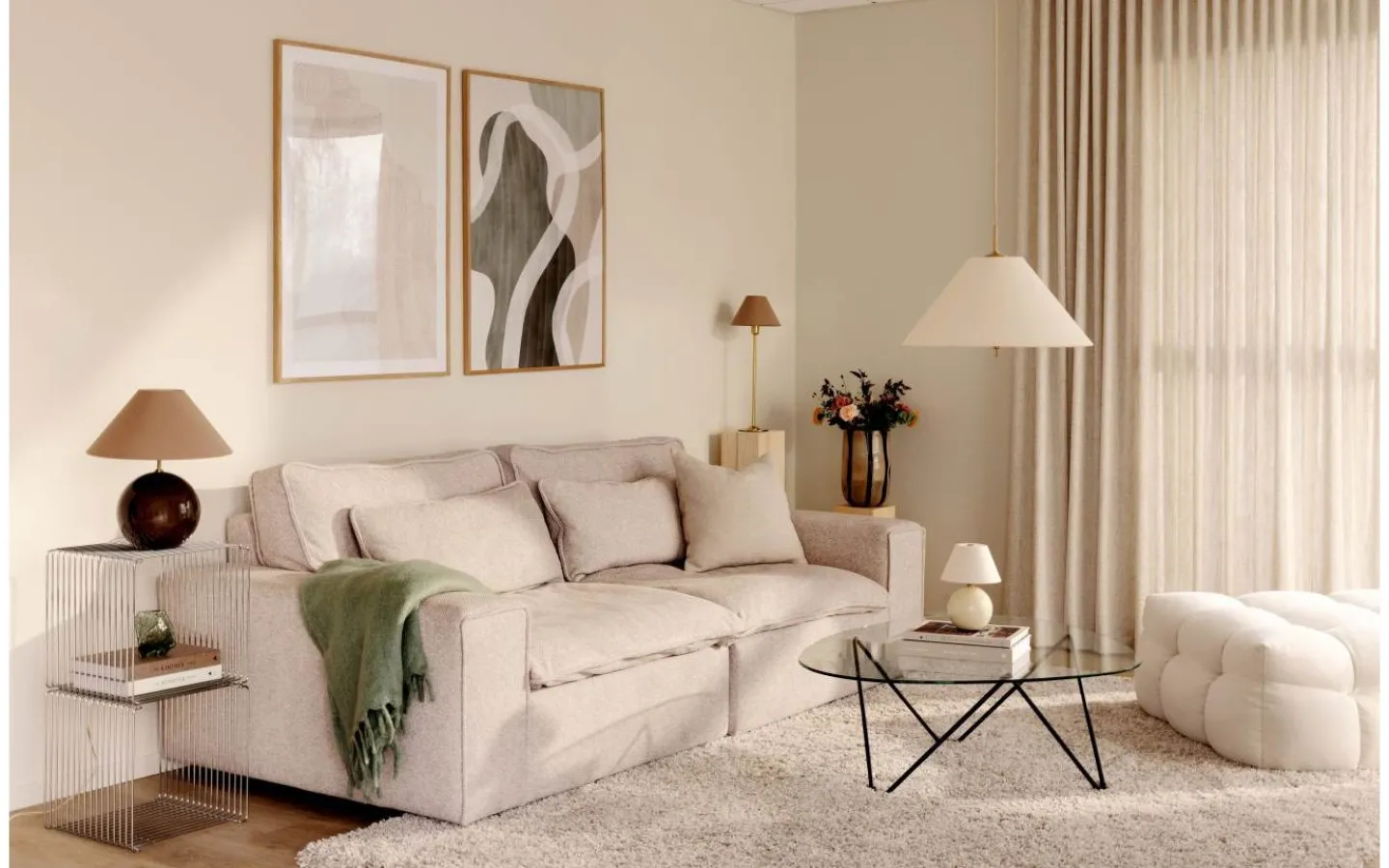 Bordslampor<Globen Lighting Iris Bordslampa 39cm Mocha