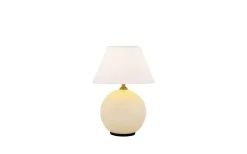 Globen Lighting Iris Portabel Bordslampa 23cm Creme* Uppladdningsbara Lampor Inomhus|Bordslampor