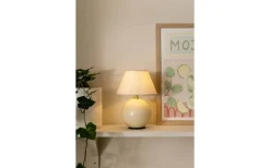 Globen Lighting Iris Portabel Bordslampa 23cm Creme* Uppladdningsbara Lampor Inomhus|Bordslampor
