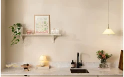 Globen Lighting Iris Portabel Bordslampa 23cm Creme* Uppladdningsbara Lampor Inomhus|Bordslampor