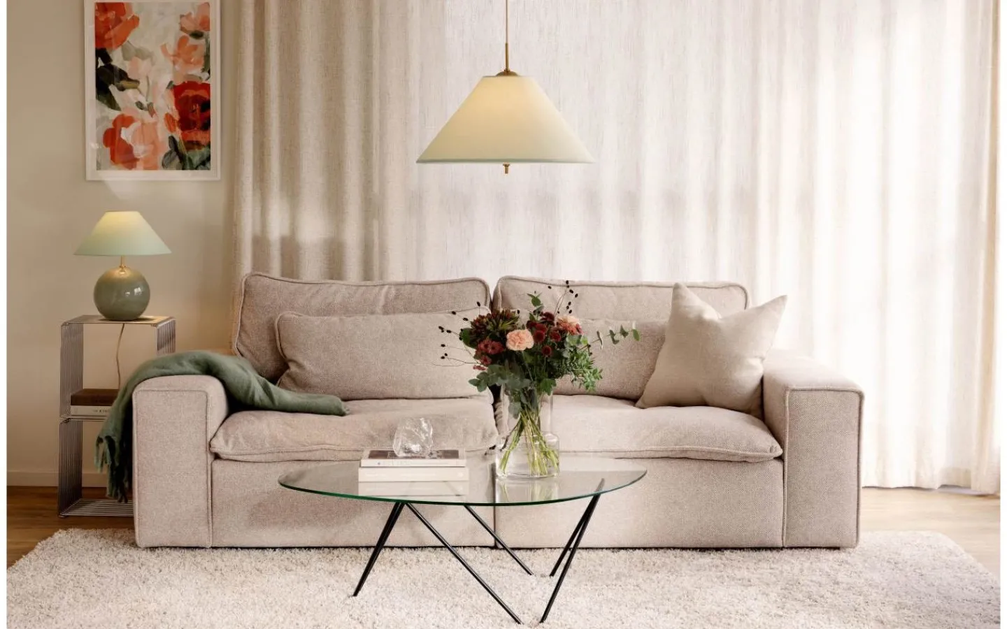 Globen Lighting Iris Taklampa 50cm Grön* Stora Taklampor Ø50-69 Cm