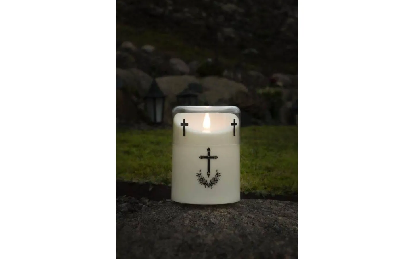 Konstsmide Irissa III Batteridrivet Gravljus 15cm Vit IP44* Gravljus|Gravljus