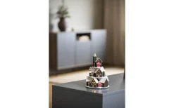 Isblomma Batteri/USB Pepparkakshus Trä