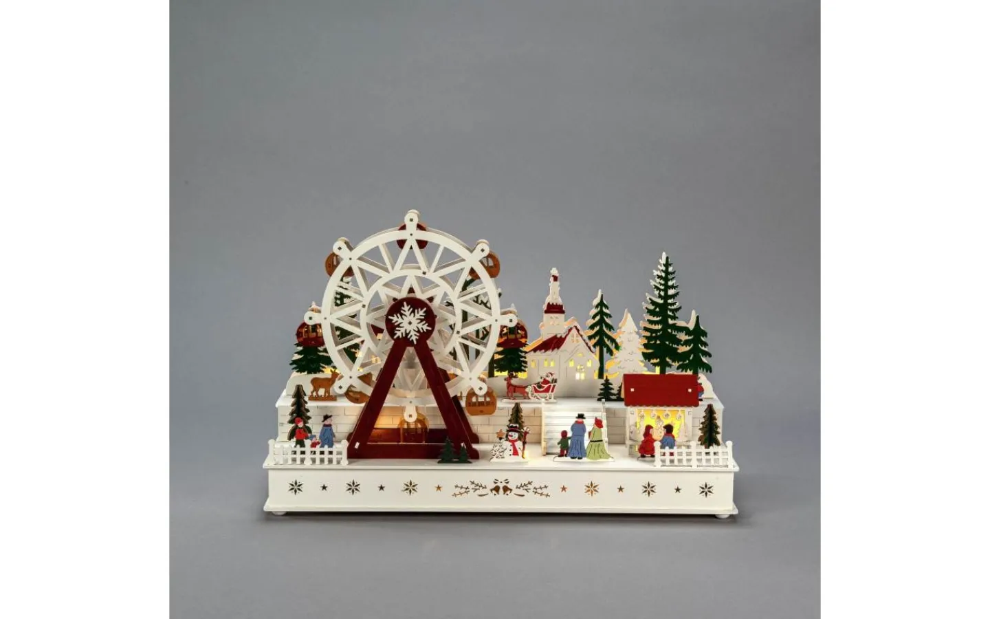Konstsmide Isblomma Batteri/USB Roterande Pariserhjul Trä* Julbyar Och Figurer