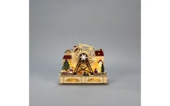 Konstsmide Isblomma Batteri/USB Roterande Jul-tivoli Trä* Julbyar Och Figurer