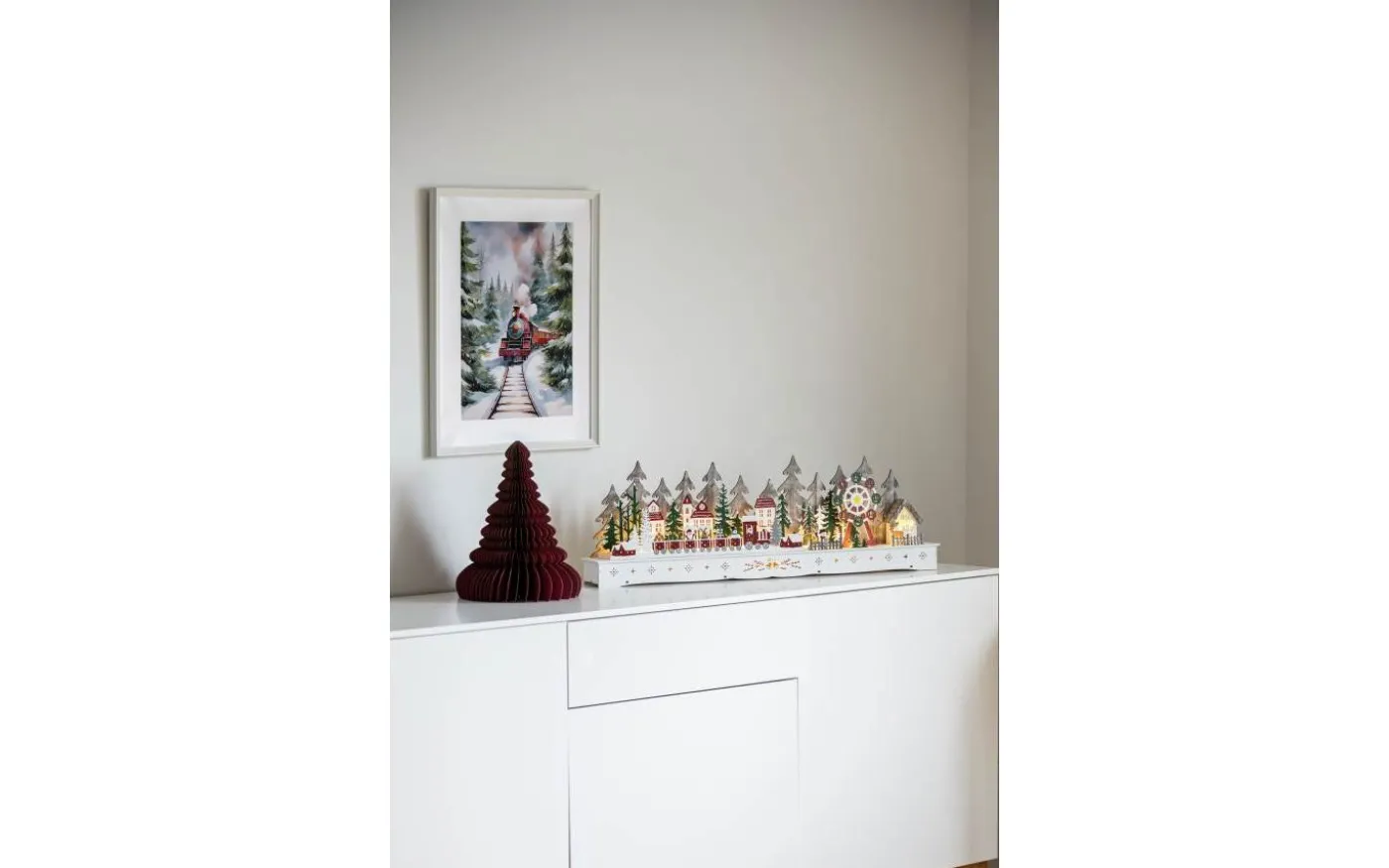 Isblomma Batteri/USB Tomtebyn Trä