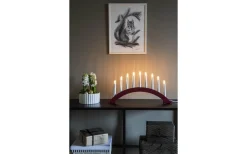 Konstsmide Isdans Adventsljusstake 25cm Mörkröd* Visa Alla Adventsljusstakar|Adventsljusstakar 0-30 Cm