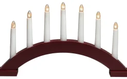 Isdans Adventsljusstake 23cm Mörkröd