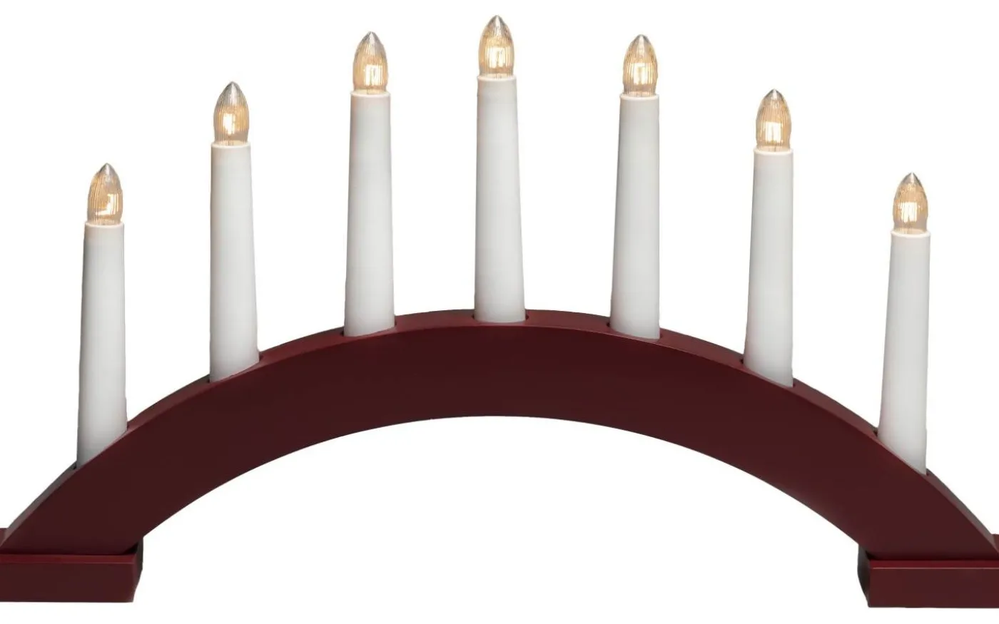 Isdans Adventsljusstake 23cm Mörkröd