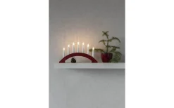 Isdans Adventsljusstake 23cm Mörkröd