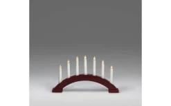 Isdans Adventsljusstake 23cm Mörkröd