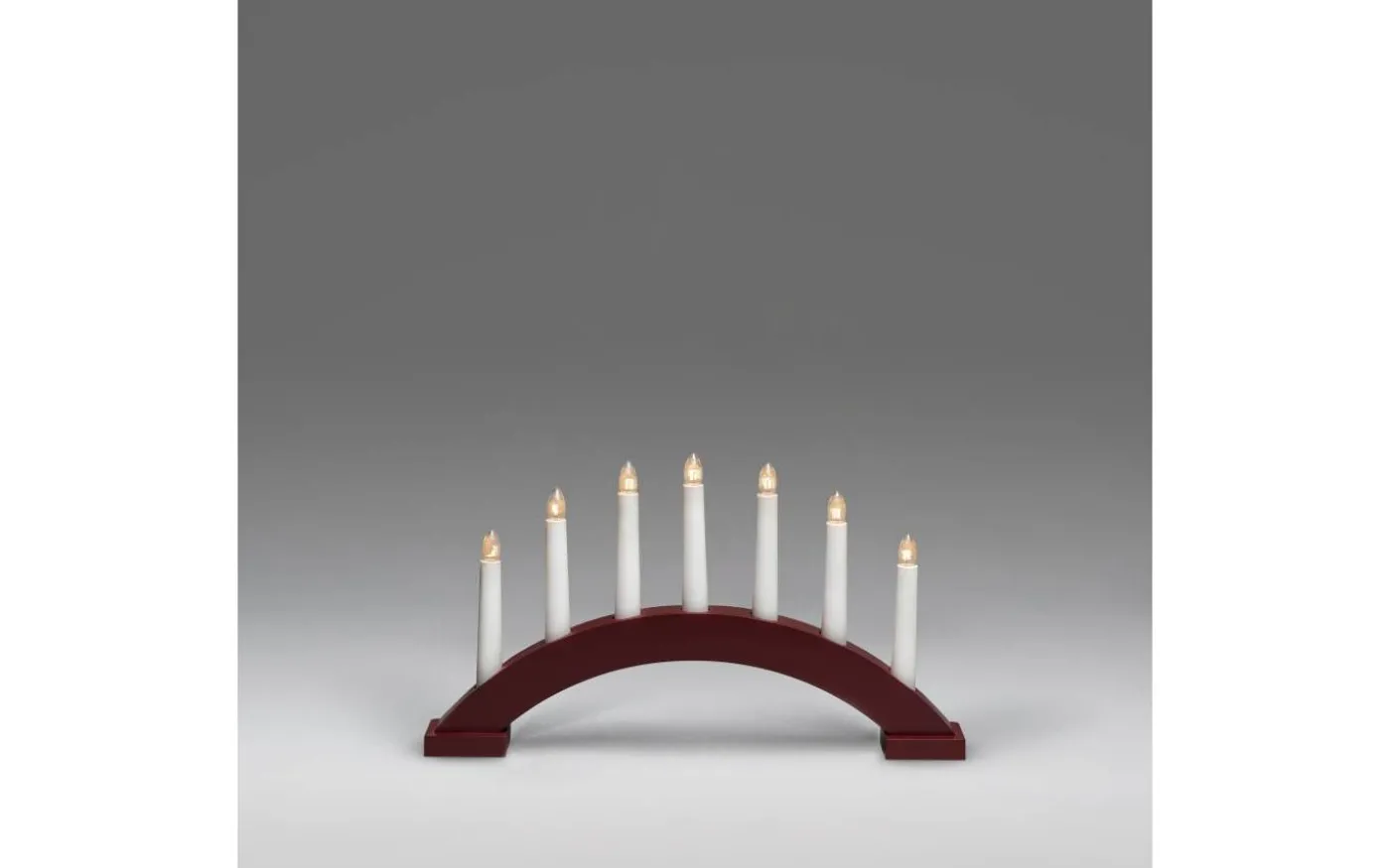 Isdans Adventsljusstake 23cm Mörkröd