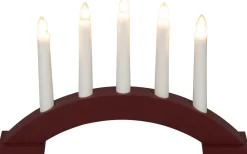 Isdans Adventsljusstake 21cm Mörkröd