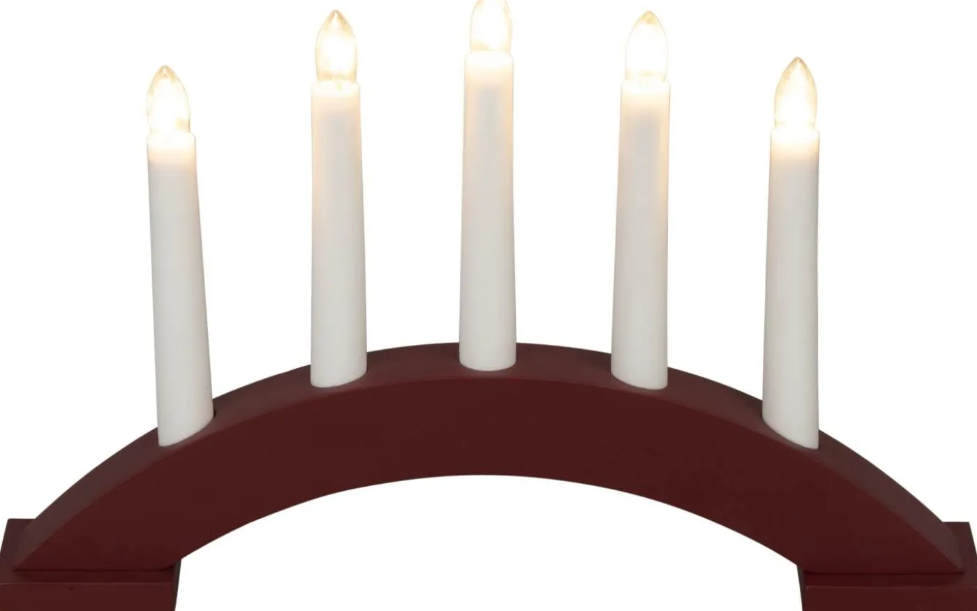 Isdans Adventsljusstake 21cm Mörkröd