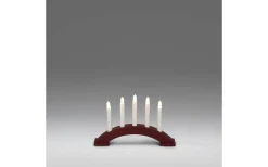 Isdans Adventsljusstake 21cm Mörkröd