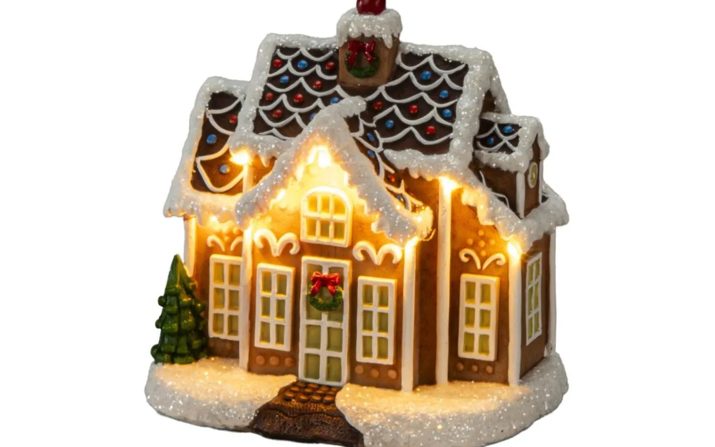 Konstsmide Isflinga Batteridrivet Pepparkakshus 16,5cm* Julbyar Och Figurer