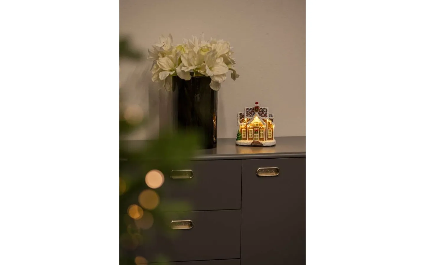 Konstsmide Isflinga Batteridrivet Pepparkakshus 16,5cm* Julbyar Och Figurer