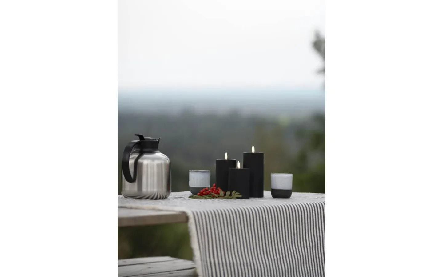 Konstsmide Iskrona Blockljus 10cm Matt svart IP44* Blockljus Utomhus|Blockljus Utomhus