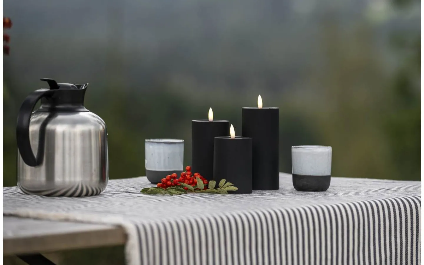 Konstsmide Iskrona Blockljus 10cm Matt svart IP44* Blockljus Utomhus|Blockljus Utomhus