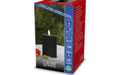 Konstsmide Iskrona Blockljus 10cm Matt svart IP44* Blockljus Utomhus|Blockljus Utomhus