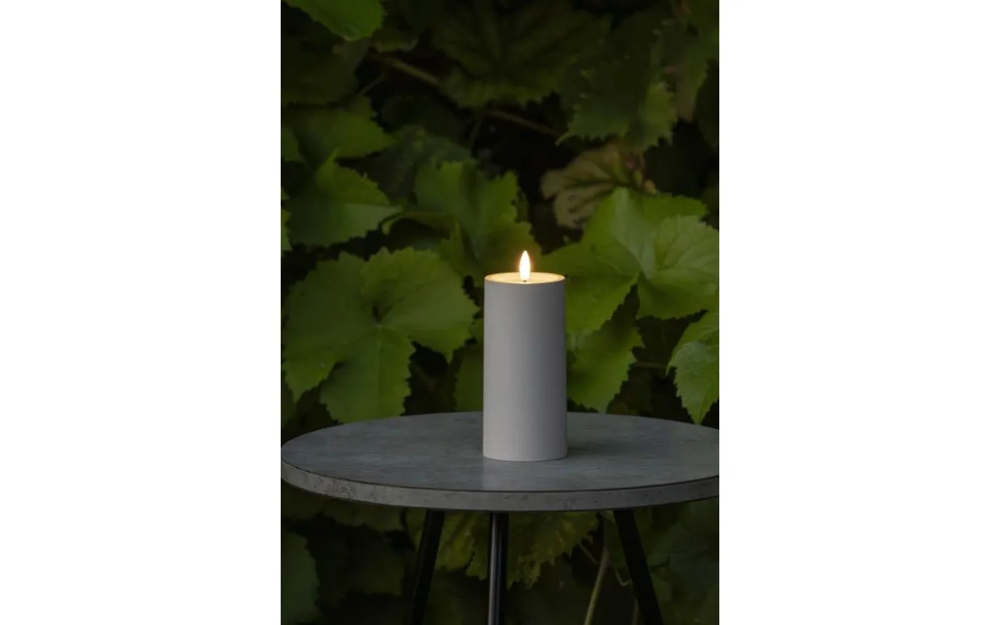 Iskrona Blockljus 15cm Matt beige IP44