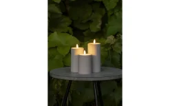 Iskrona Blockljus 15cm Matt beige IP44