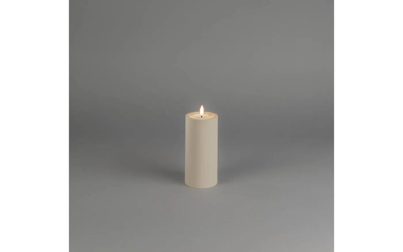 Iskrona Blockljus 15cm Matt beige IP44