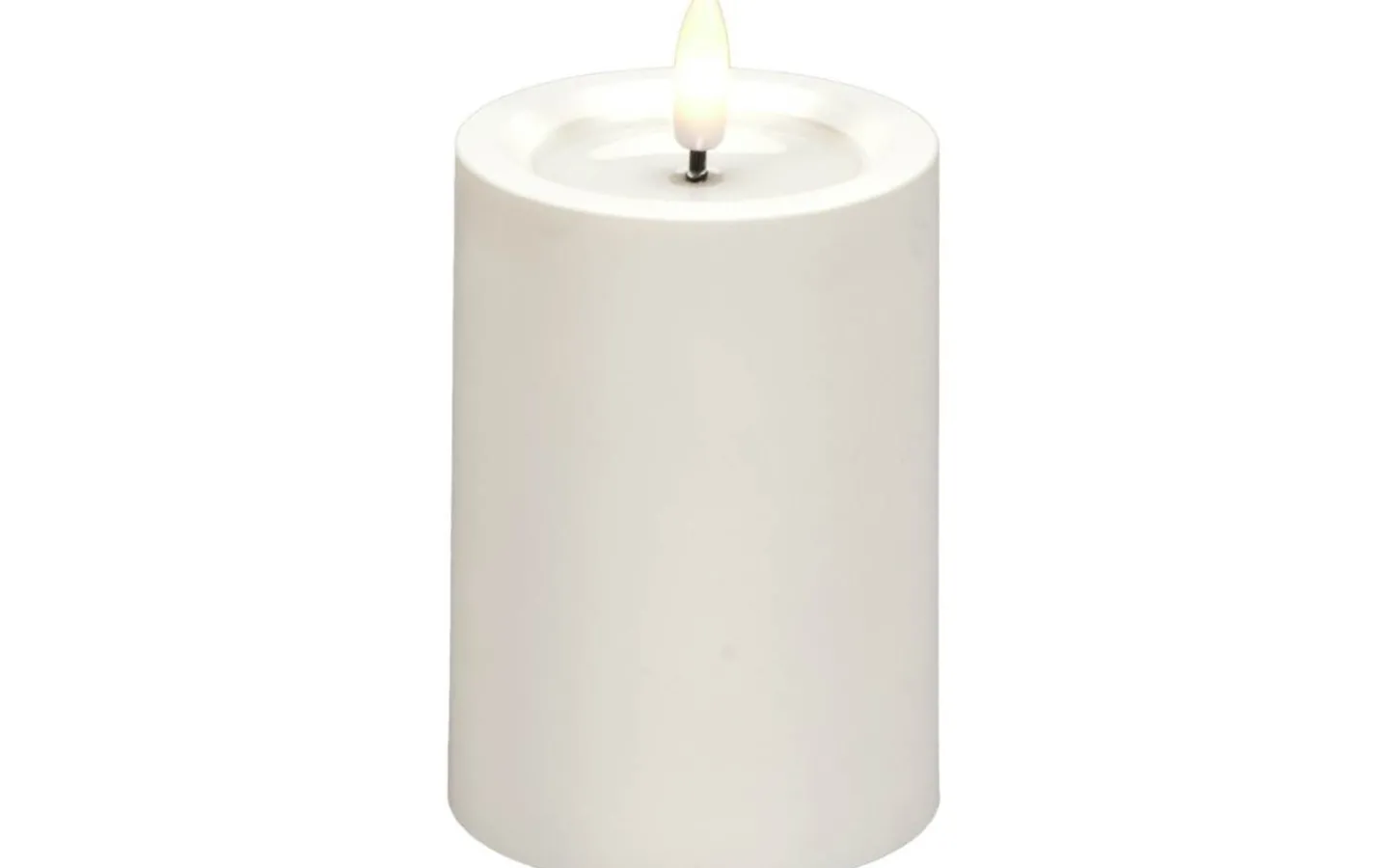 Blockljus Utomhus|Blockljus Utomhus<Konstsmide Iskrona Blockljus 10cm Matt vit IP44