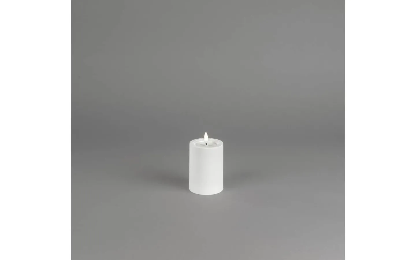 Blockljus Utomhus|Blockljus Utomhus<Konstsmide Iskrona Blockljus 10cm Matt vit IP44